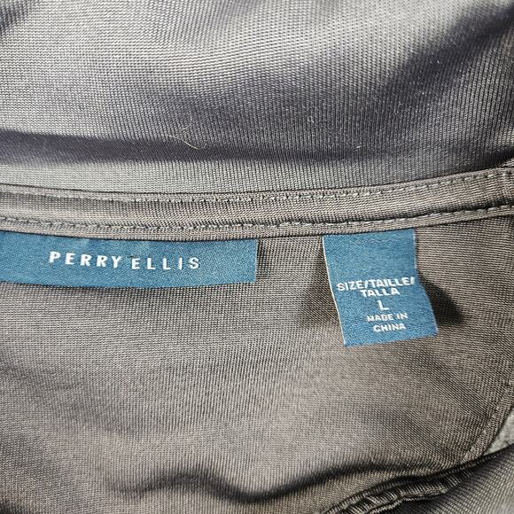 Perry Ellis Men's Full Zip Fleece Lined Sweatshirt Jacket Size Large Gray - Picture 4 of 8